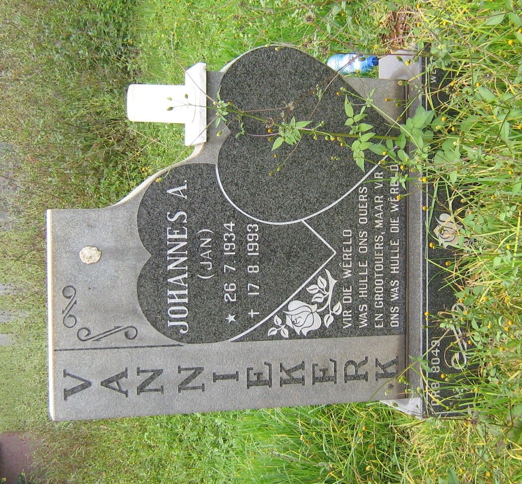 NIEKERK Johannes A., van 1934-1993
