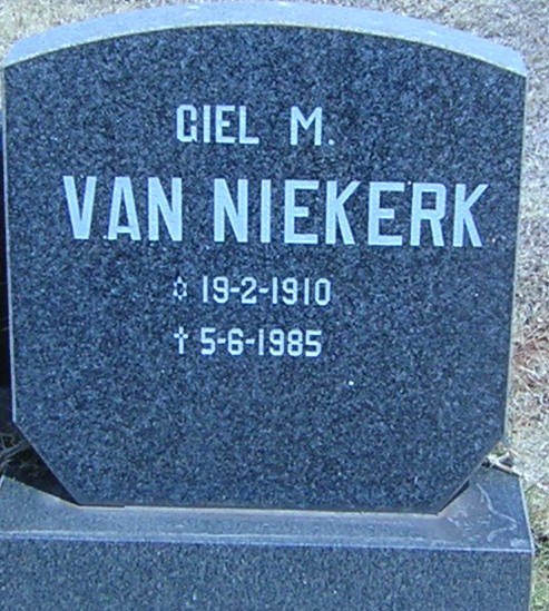 NIEKERK Giel M., van 1910-1985
