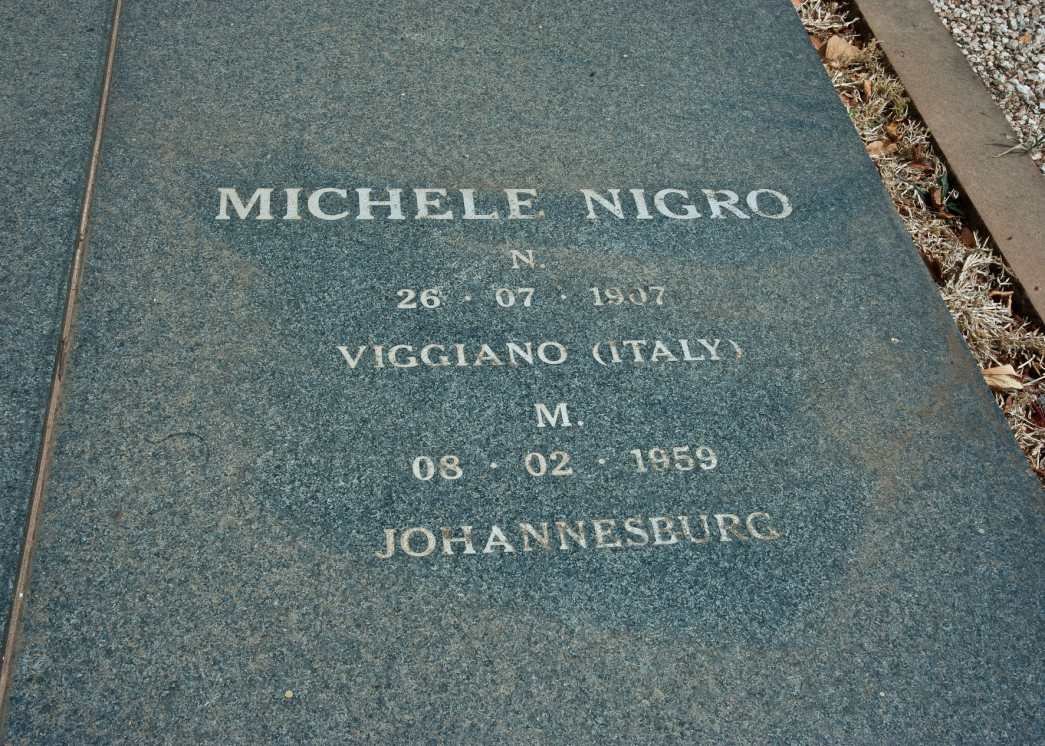 NIGRO Michele 1907-1959 &amp; Filomena 1917-2007