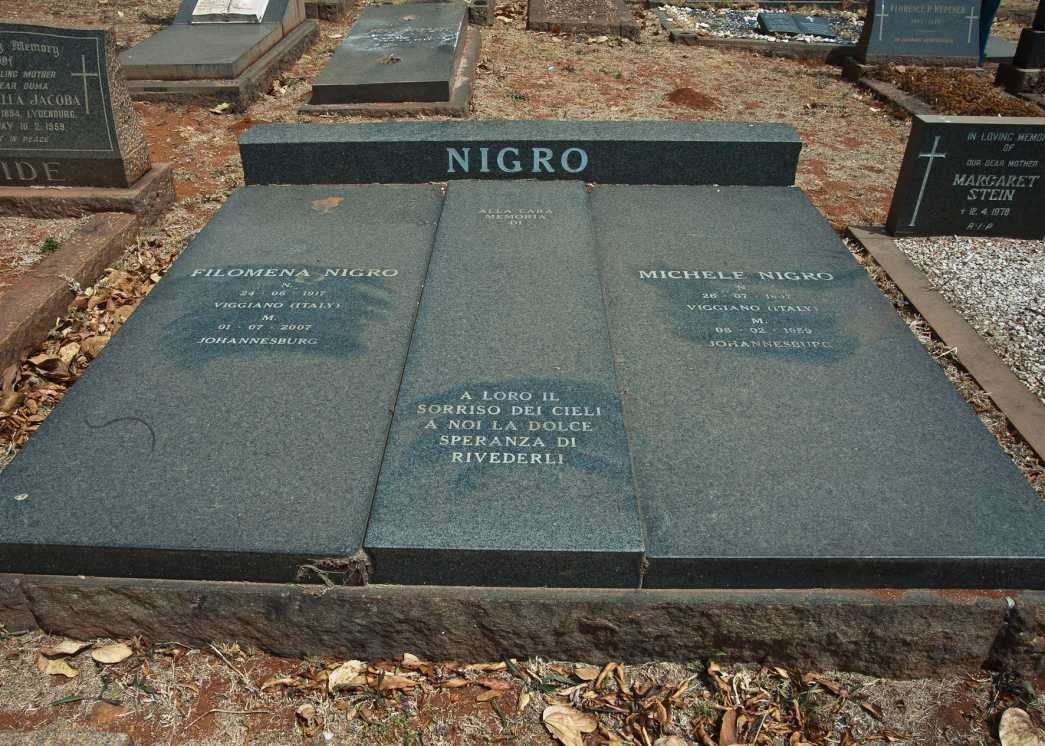 NIGRO Michele 1907-1959 &amp; Filomena 1917-2007