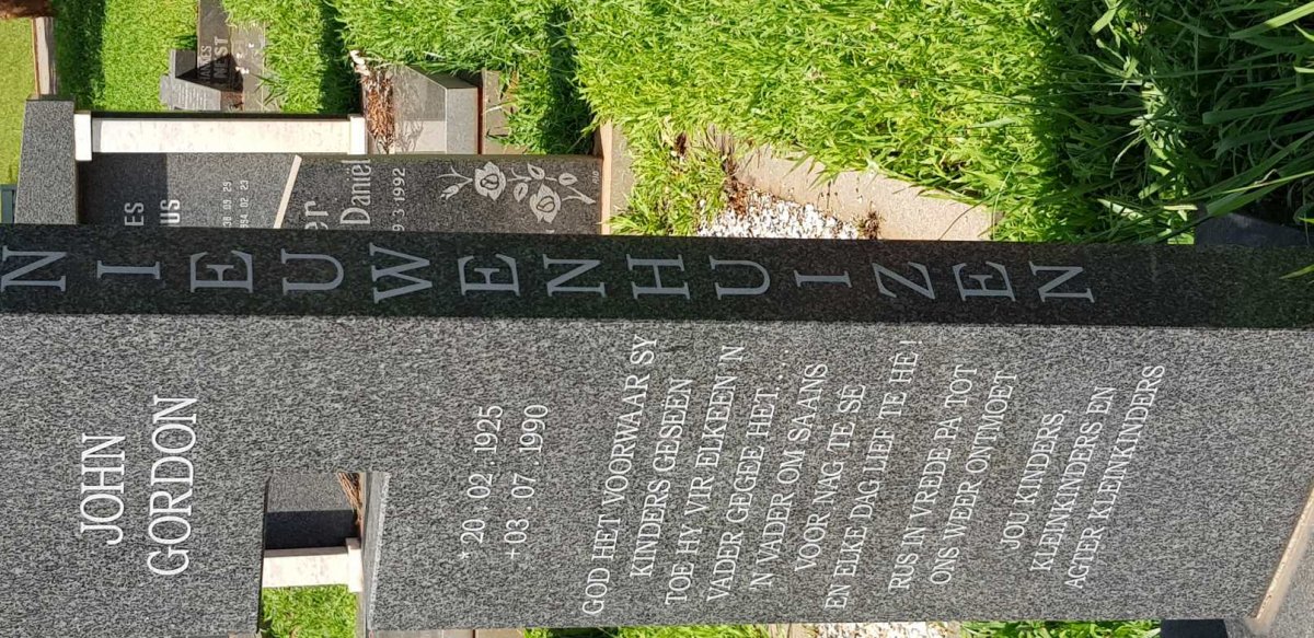 NIEUWENHUIZEN John Gordon 1925-1990