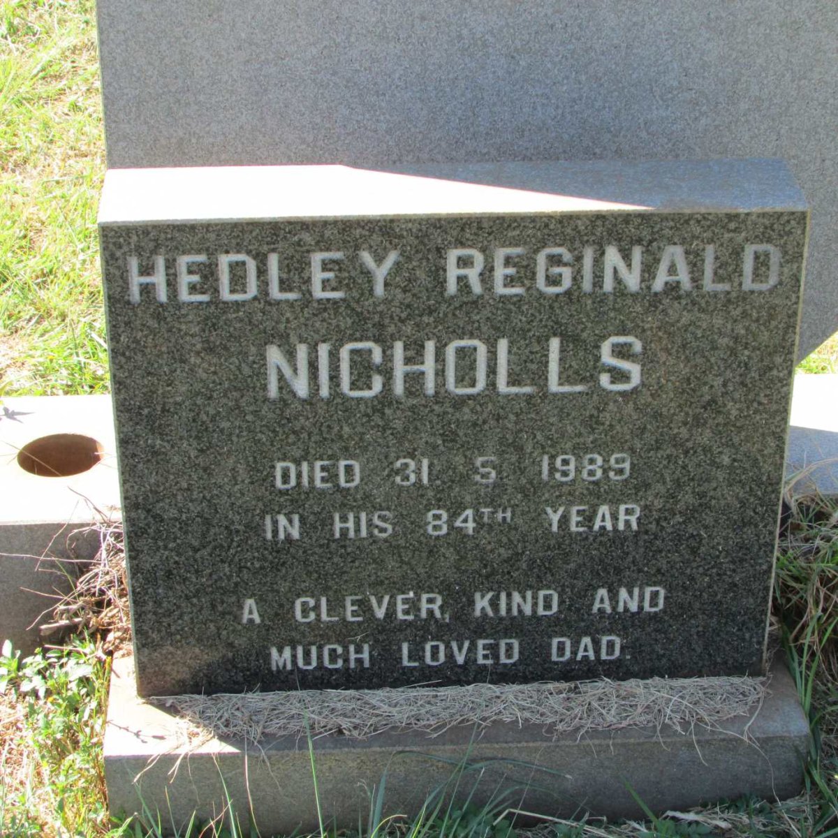 NICHOLLS Hedley Reginald -1989