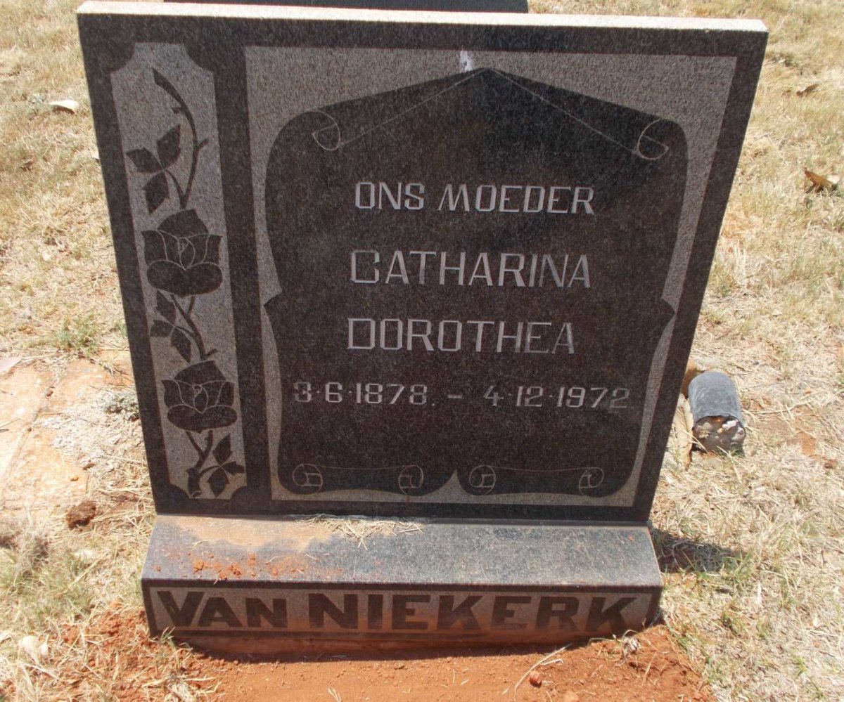 NIEKERK Catharina Dorothea, van 1878-1972
