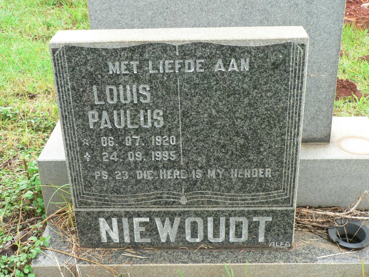 NIEWOUDT Louis Paulus 1920-1995