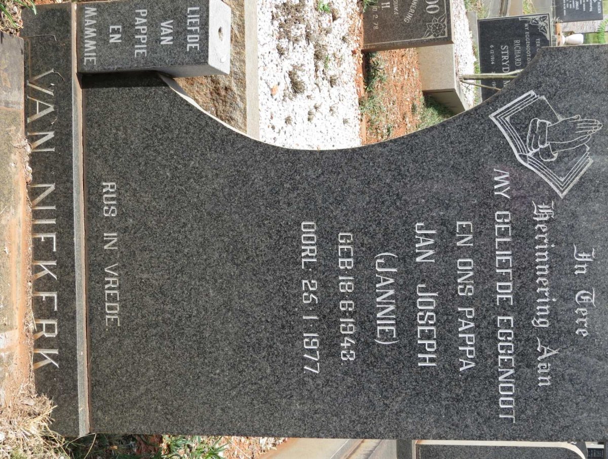 NIEKERK Jan Joseph, van 1943-1977