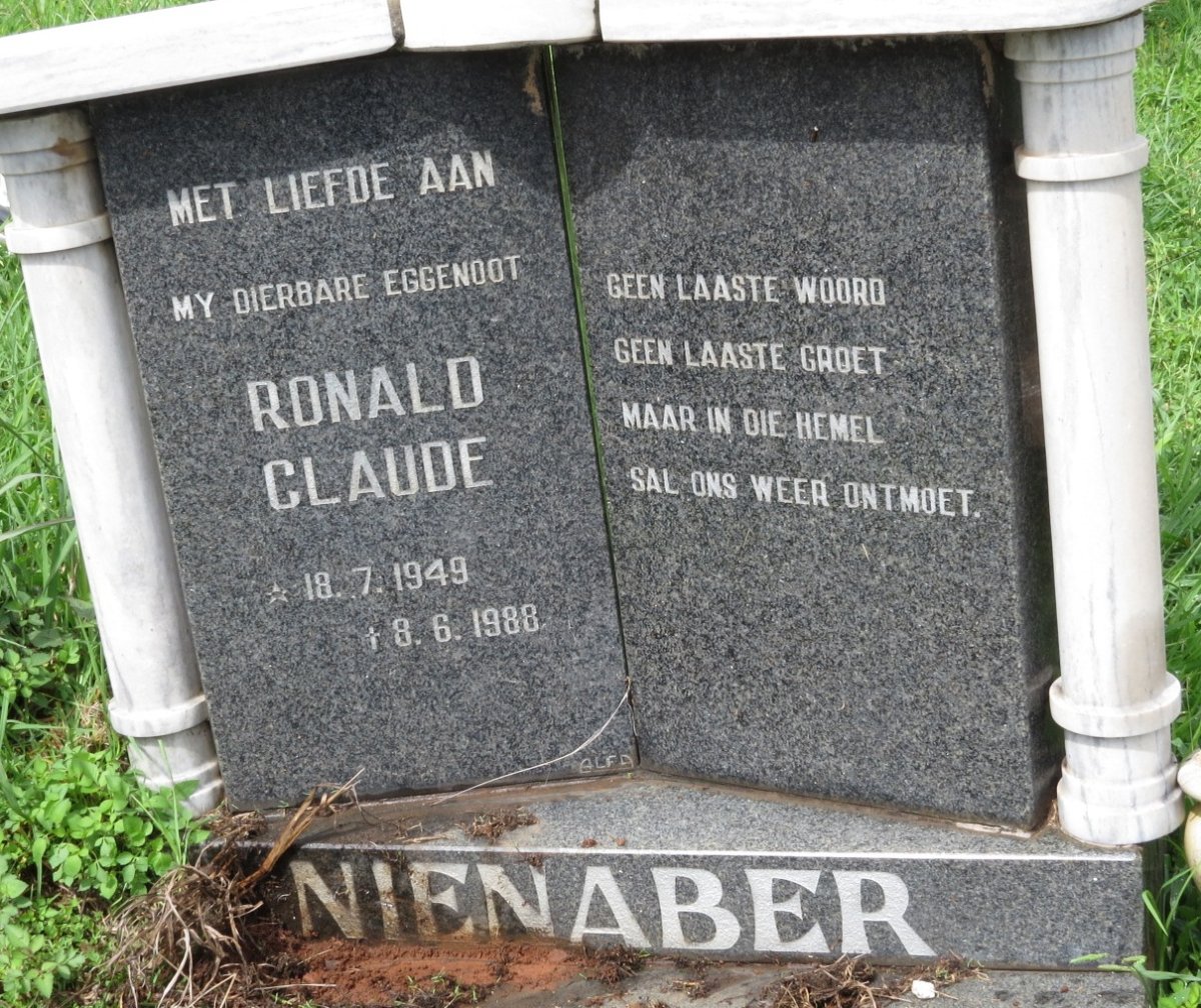 NIENABER Ronald Claude 1949-1988