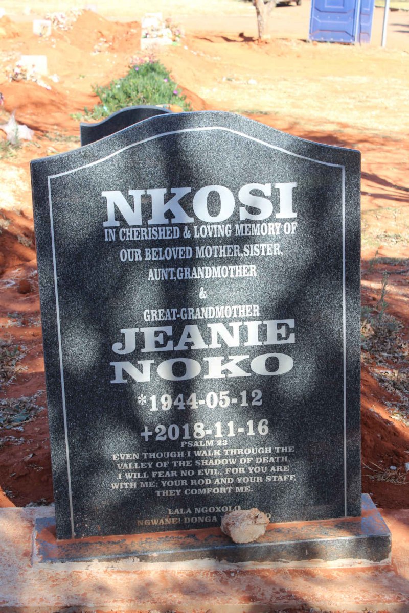 NKOSI Jeanie Noko 1944-2018