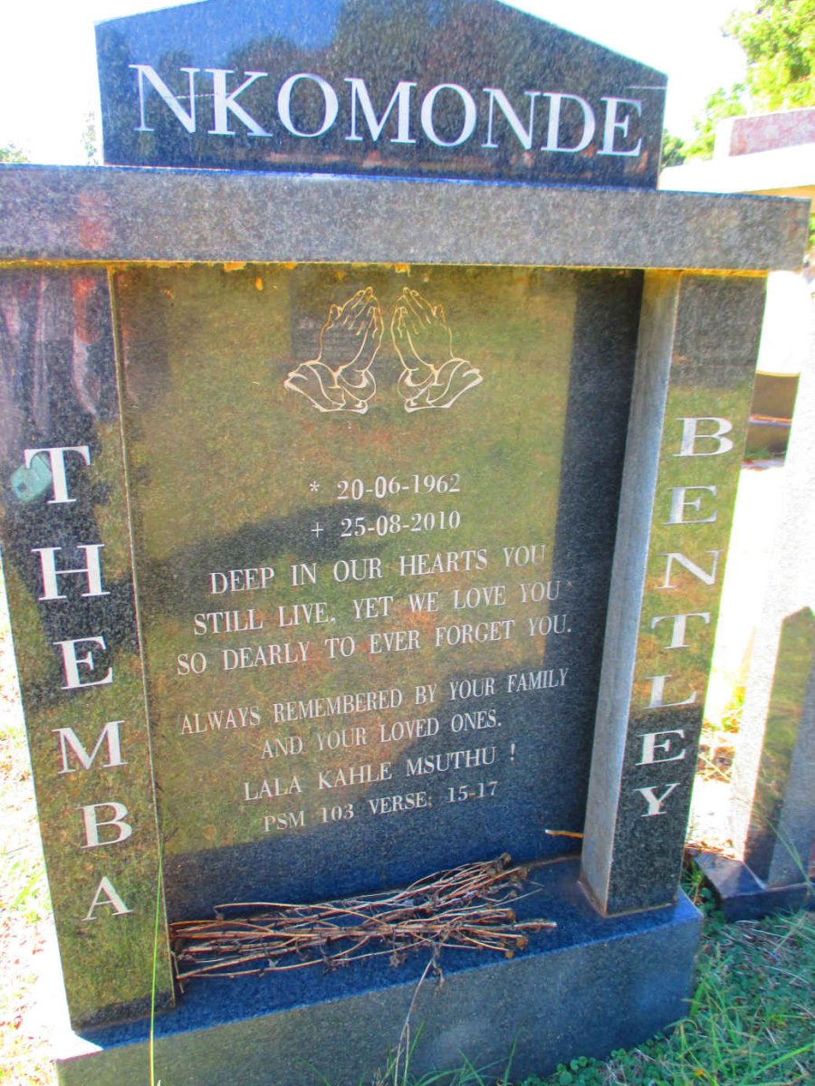 NKOMONDE Themba Bentley 1962-2010