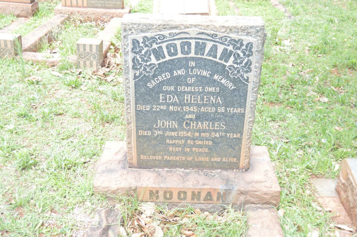 NOONAN John Charles -1954 &amp; Eda Helena -1945