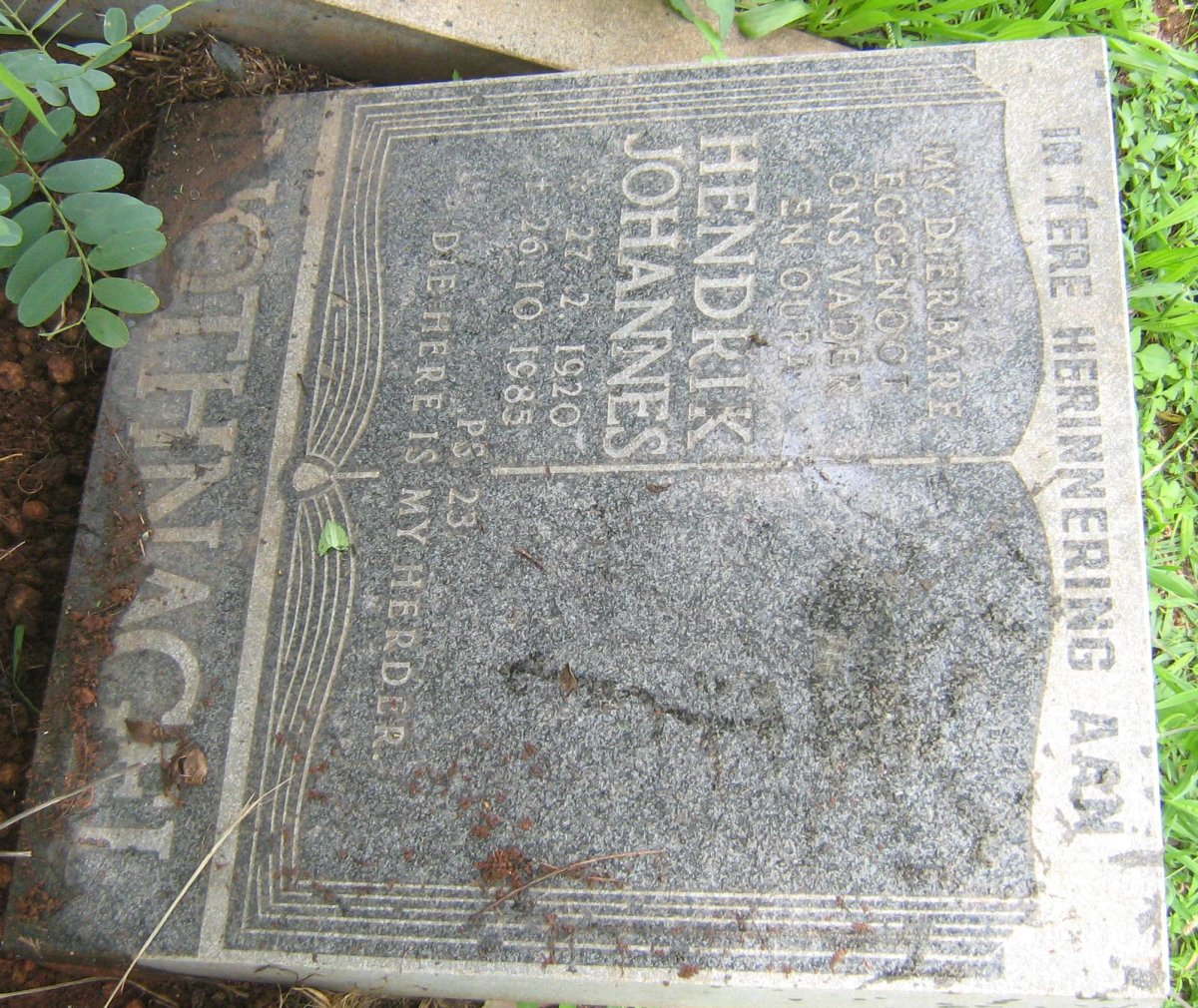 NOTHNAGEL Hendrik Johannes 1920-1985