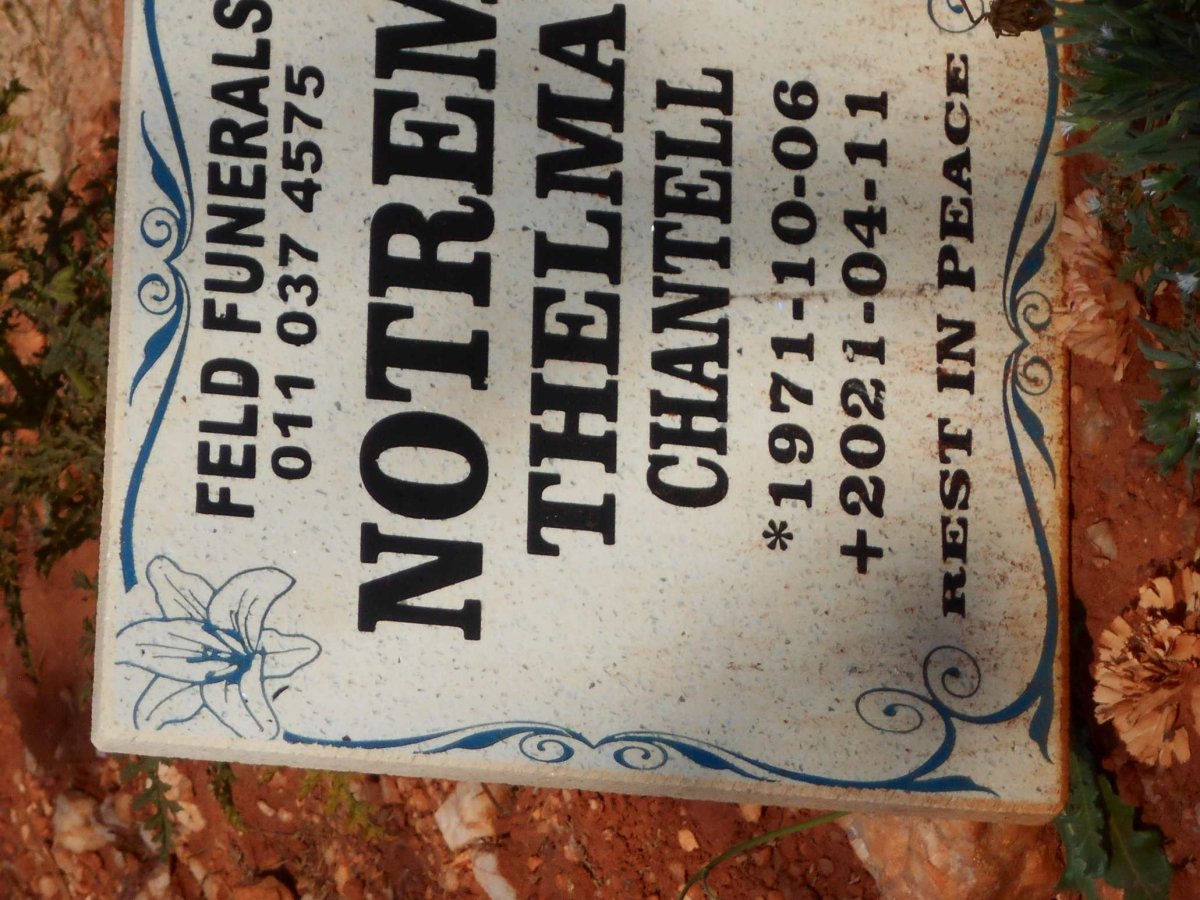 NOTREM Thelma Chantell 1971-2021