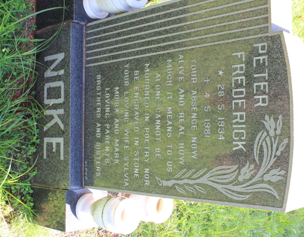 NOKE Peter Frederick 1934-1981