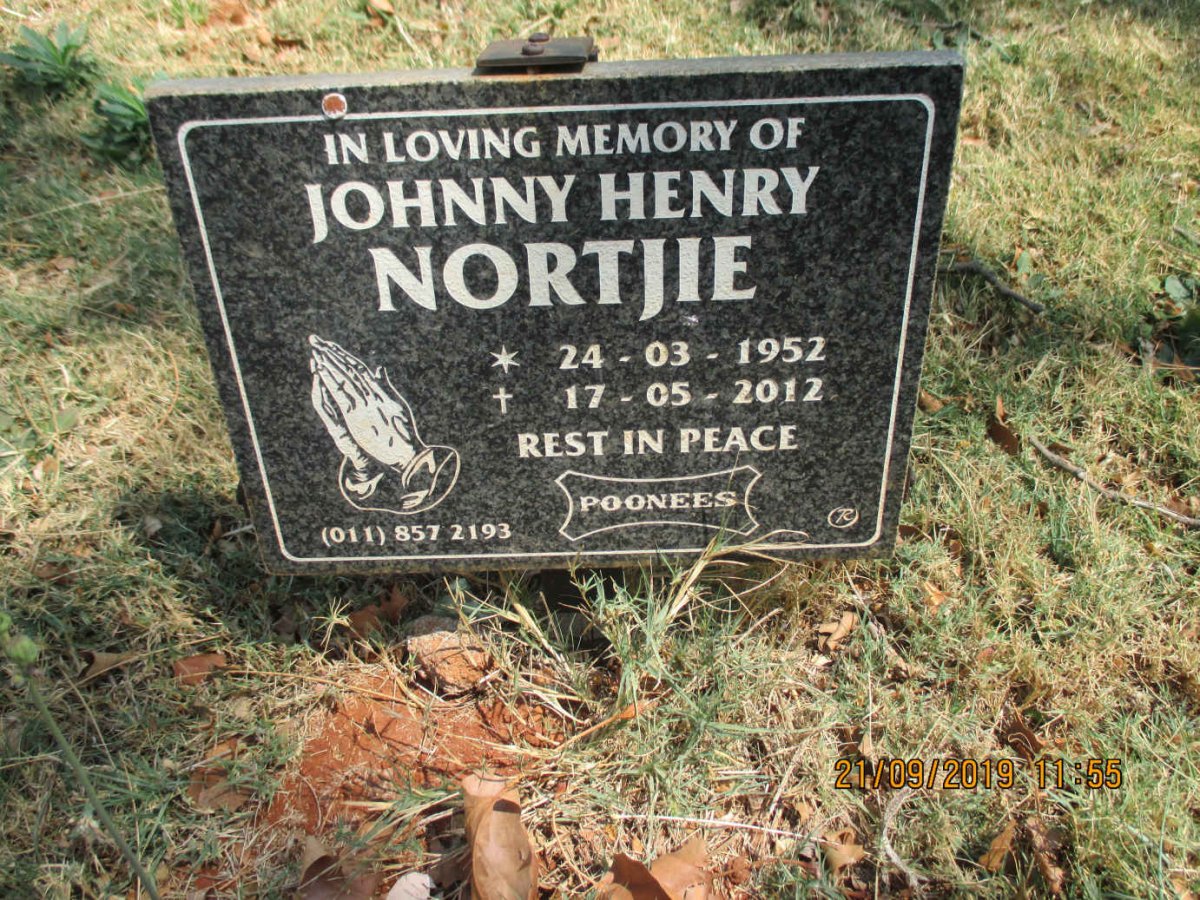 NORTJIE Johnny Henry 1952-2012
