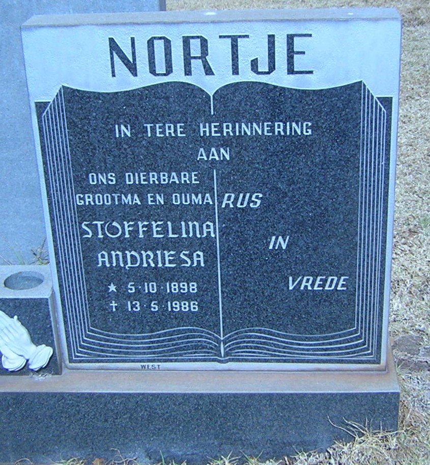 NORTJE Stoffelina Andriesa 1898-1986