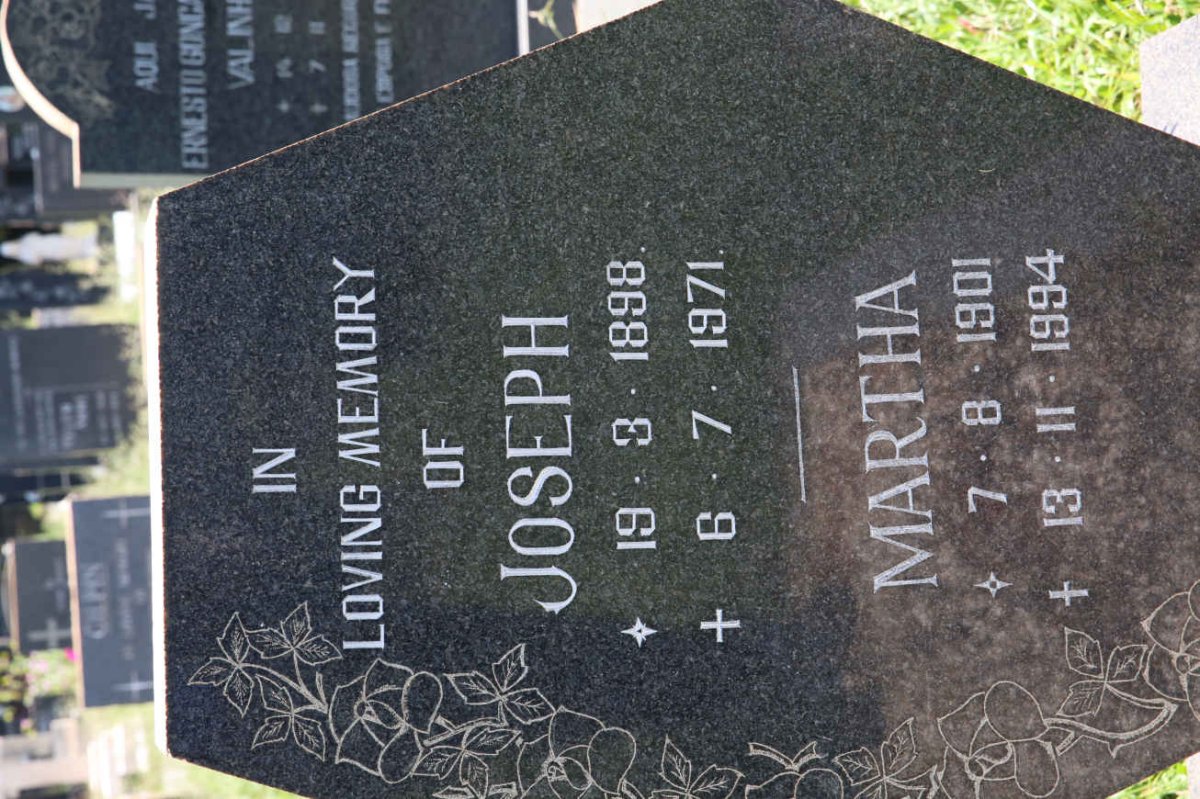 NORMAN Joseph 1898-1971 &amp; Martha 1901-1994