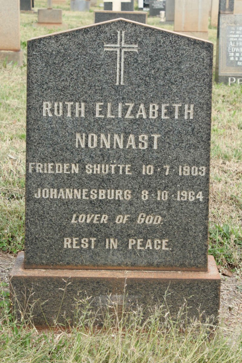 NONNAST Ruth Elizabeth 1903-1964