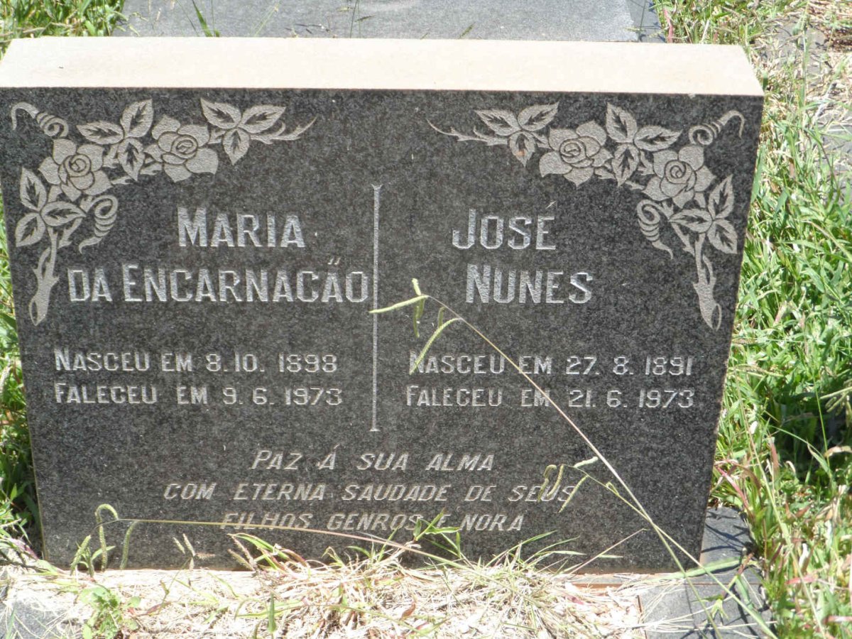 NUNES Jose 1891-1973 &amp; Maria Da Encarnacao 1898-1973