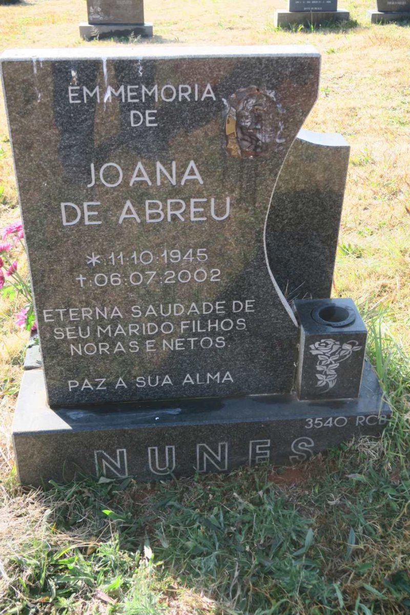 NUNES Joana de Abreu 1945-2002