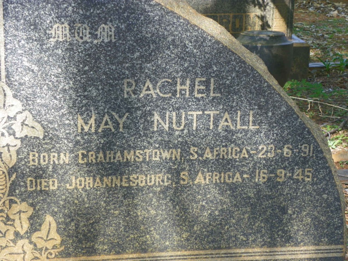 NUTTALL Rachel May 1891-1945