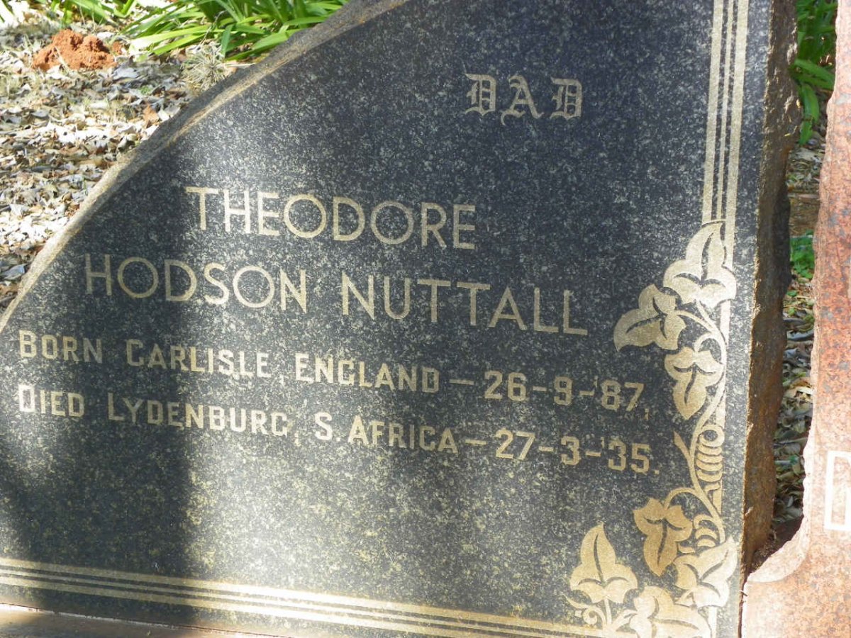 NUTTALL Theodore Hodson 1887-1935