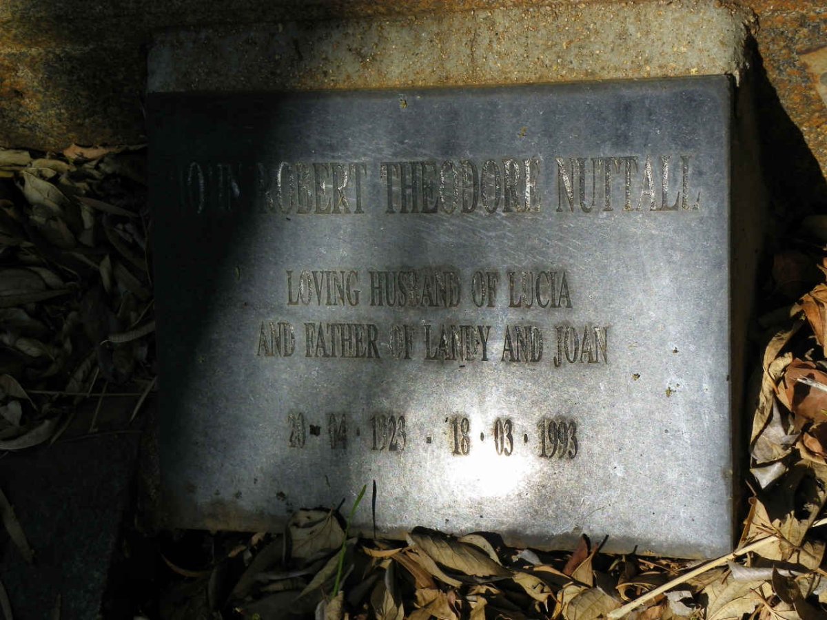 NUTTALL John Robert Theodore 1923-1993