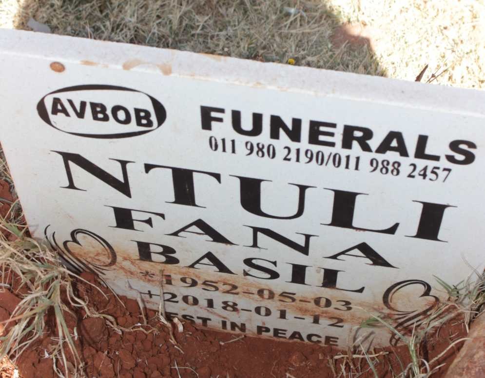 NTULI Fana Basil 1952-2018