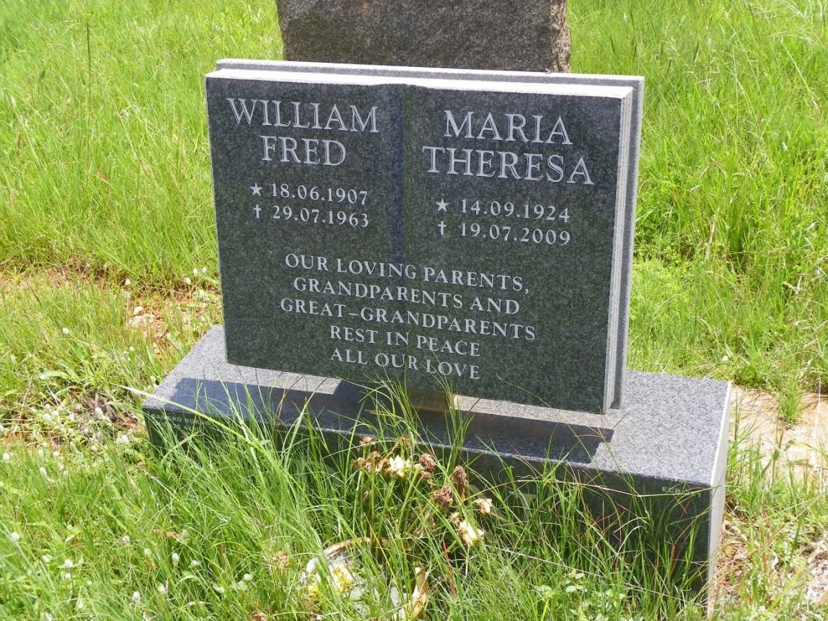 PAIN William Fred 1907-1963 &amp; Maria Theresa 1924-2009