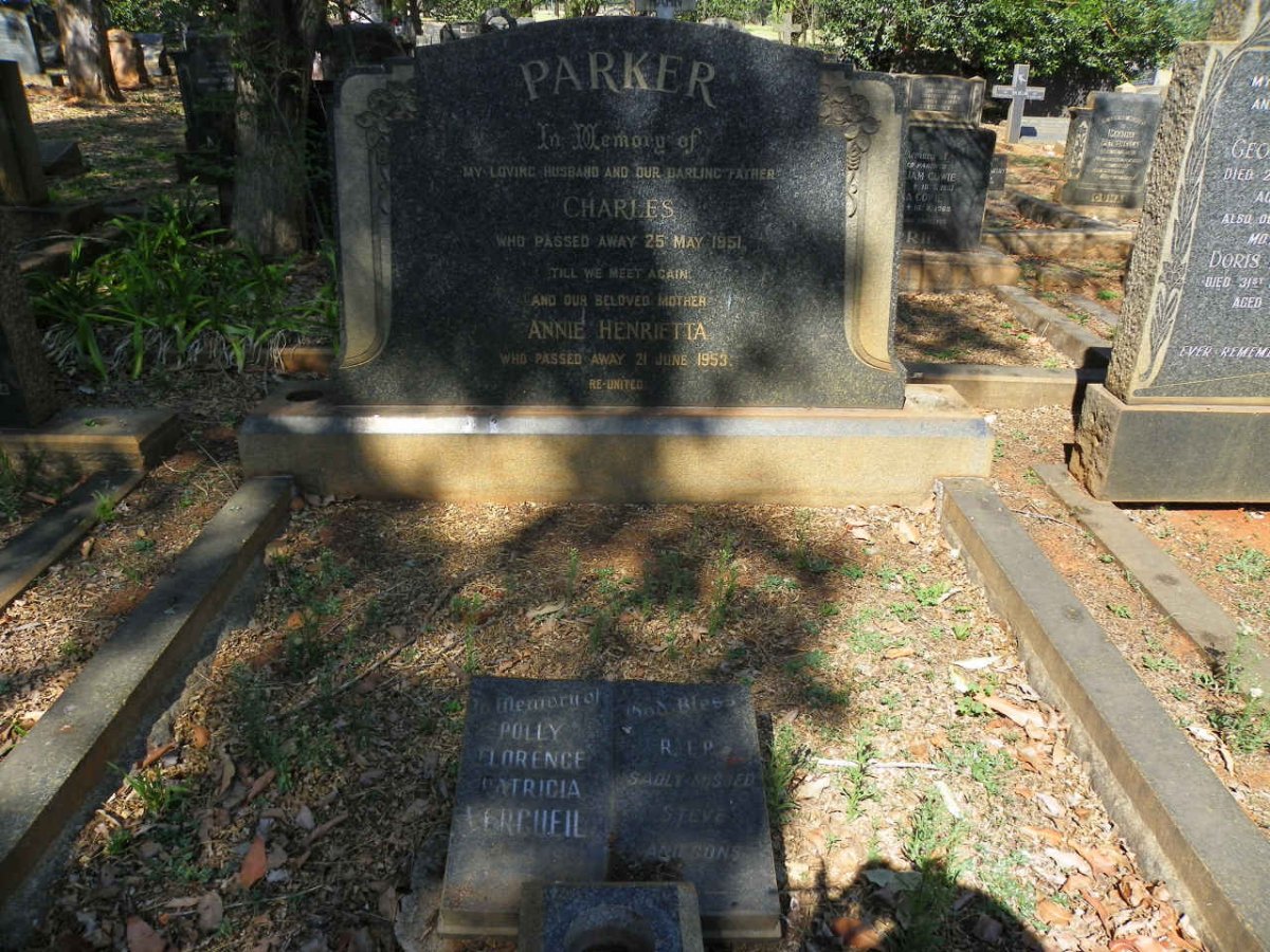 PARKER Charles -1951 &amp; Annie Henrietta -1953 :: VERCUEIL Polly Florence Patricia 1910-1982