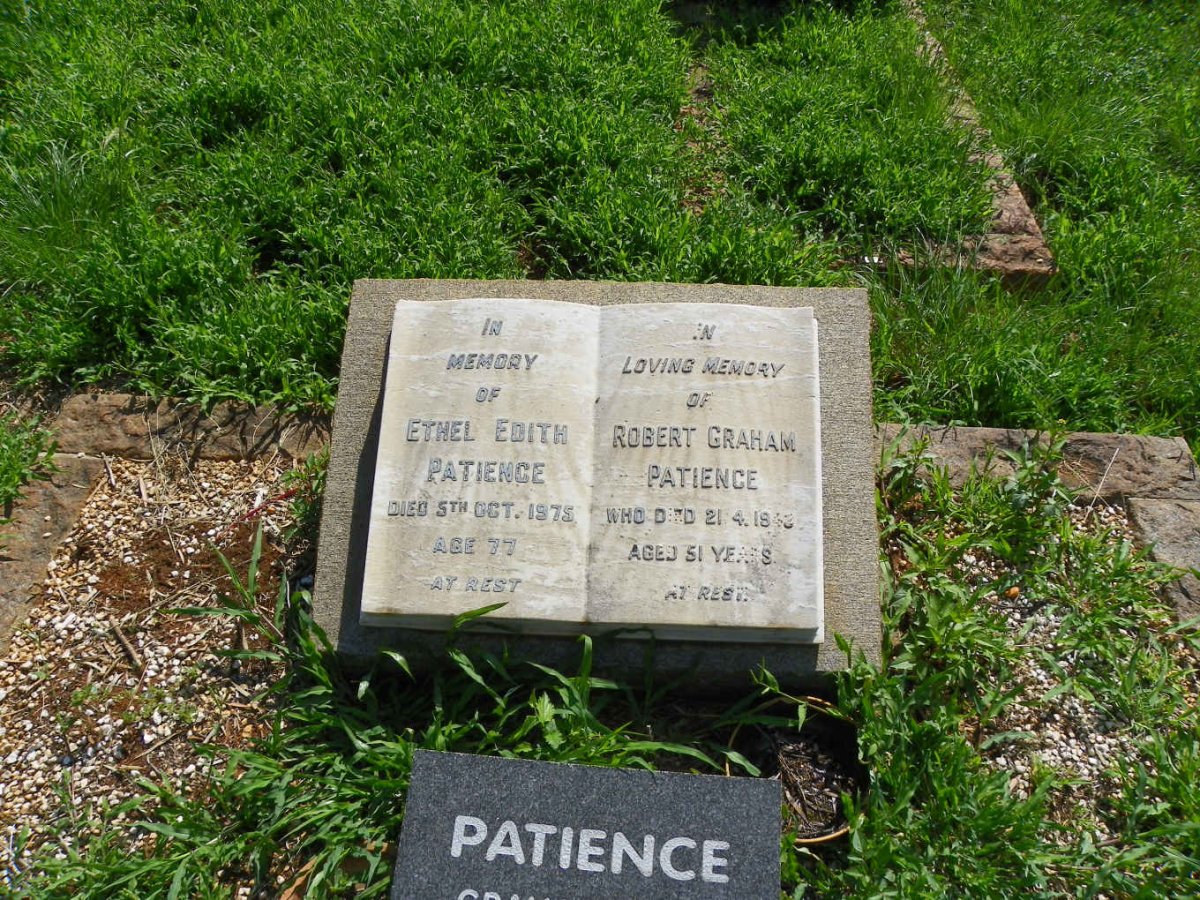 PATIENCE Robert Graham -1943 &amp; Ethel Edith -1975