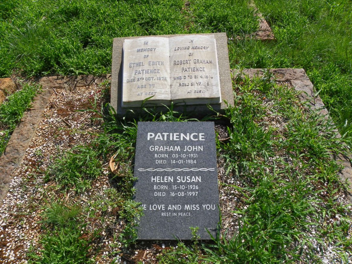 PATIENCE Robert Graham -1943 &amp; Ethel Edith -1975 :: PATIENCE Graham John 1931-1984 &amp; Helen Susan 1926-1997