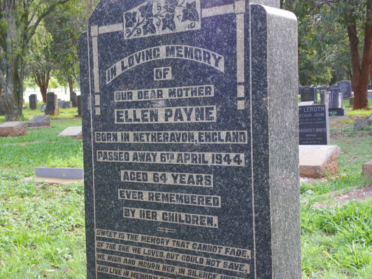 PAYNE Ellen -1944 :: PAYNE Percy Wilfred 1910-1968 &amp; Maud Elizabeth 1912-2006