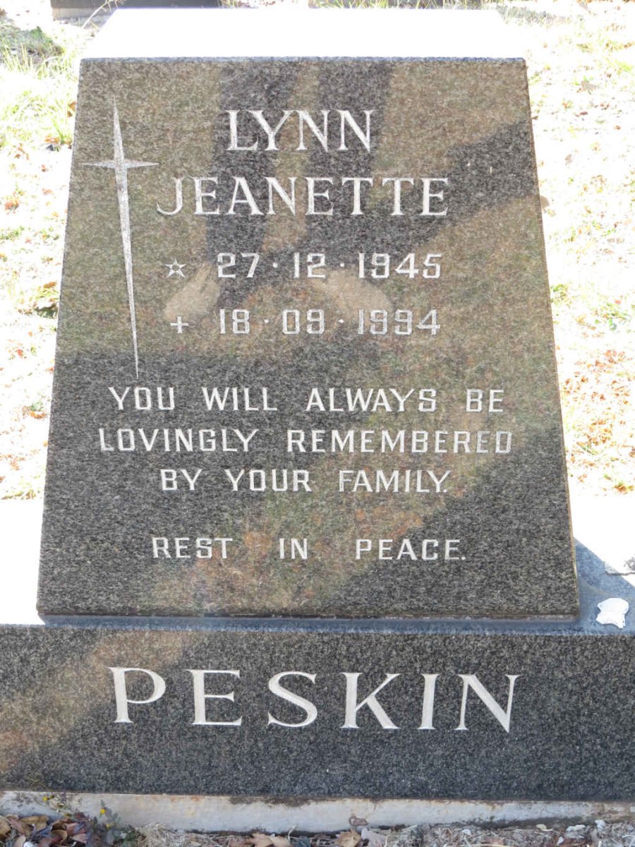 PESKIN Lynn Jeanette 1945-1994