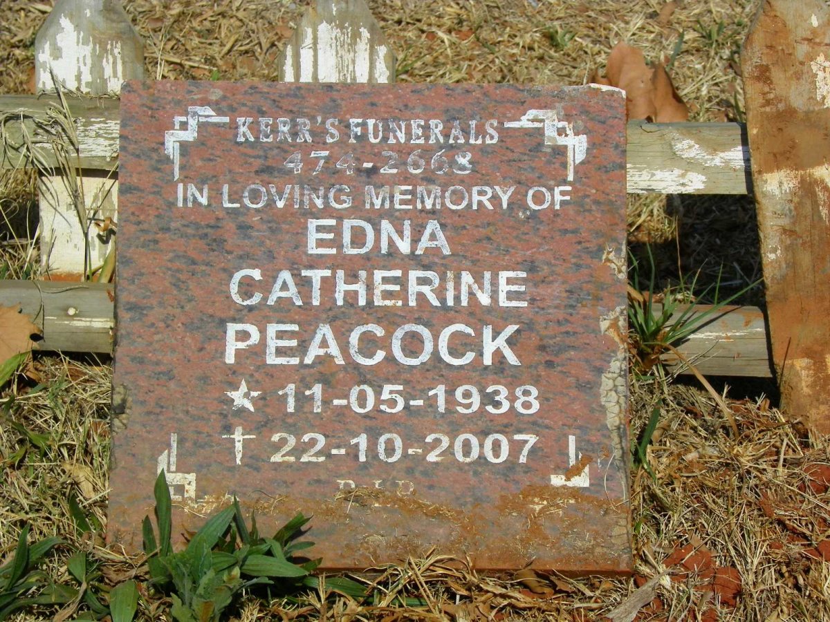 PEACOCK Edna Catherine 1938-2007