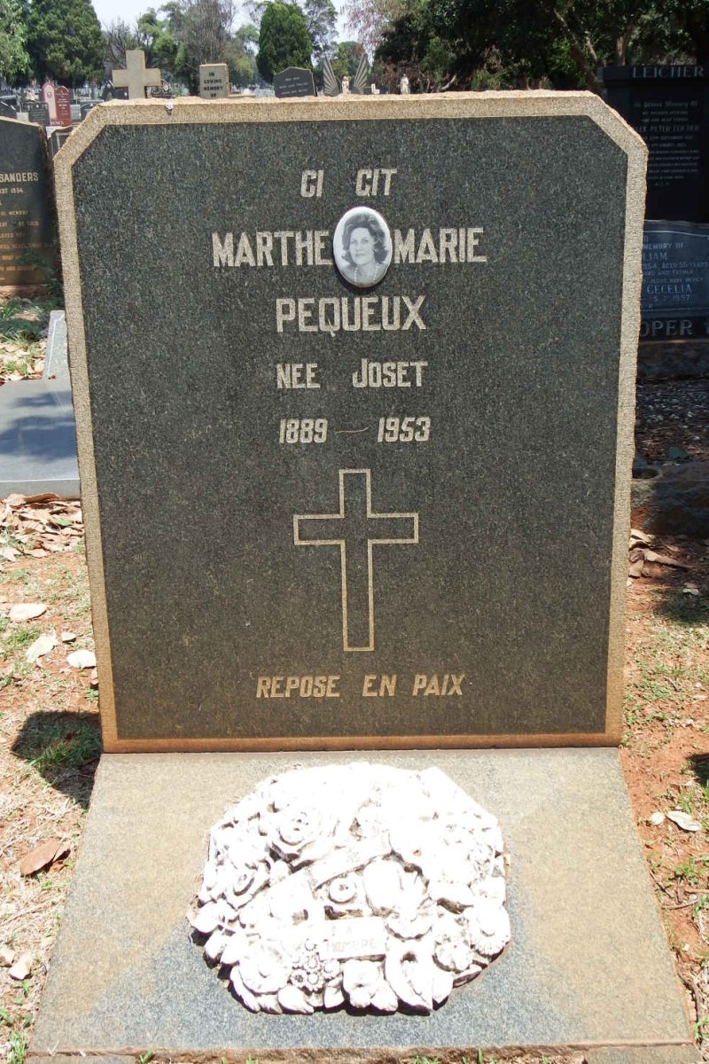 PEQUEUX Marthe Marie nee JOSET 1889-1953