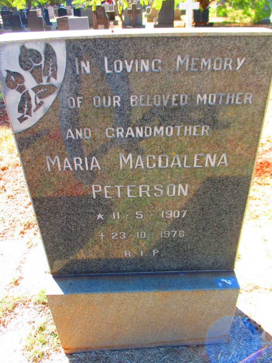 PETERSON Maria Magdalena 1907-1976