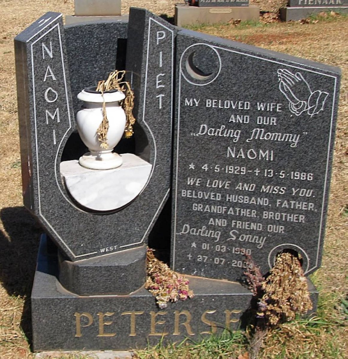 PETERSEN Sonny 1930-2004 &amp; Naomi 1929-1986