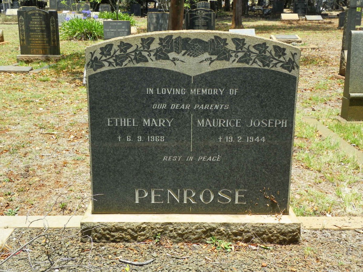 PENROSE Maurice Joseph -1944 &amp; Ethel Mary -1968