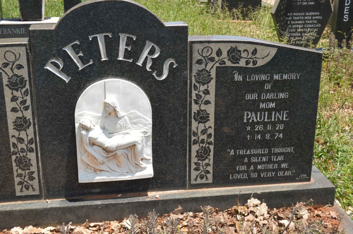 PETERS Fred George 1920-1972 &amp; Pauline 1926-1974