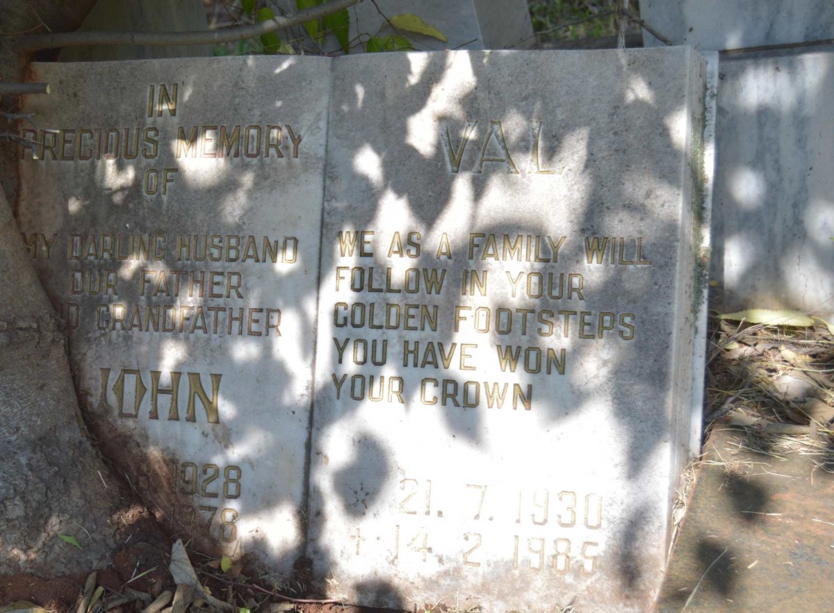 PETERS John 1928-1978 &amp; Val 1930-1985