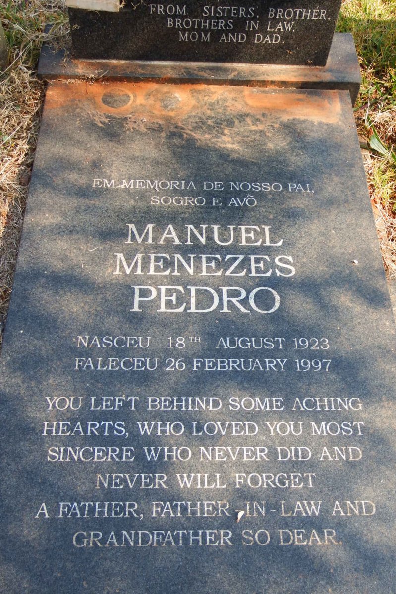 PEDRO Manuel Menezes 1923-1997