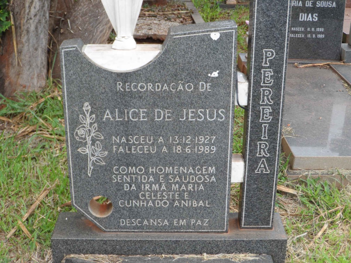 PEREIRA Alice de Jesus 1927-1989