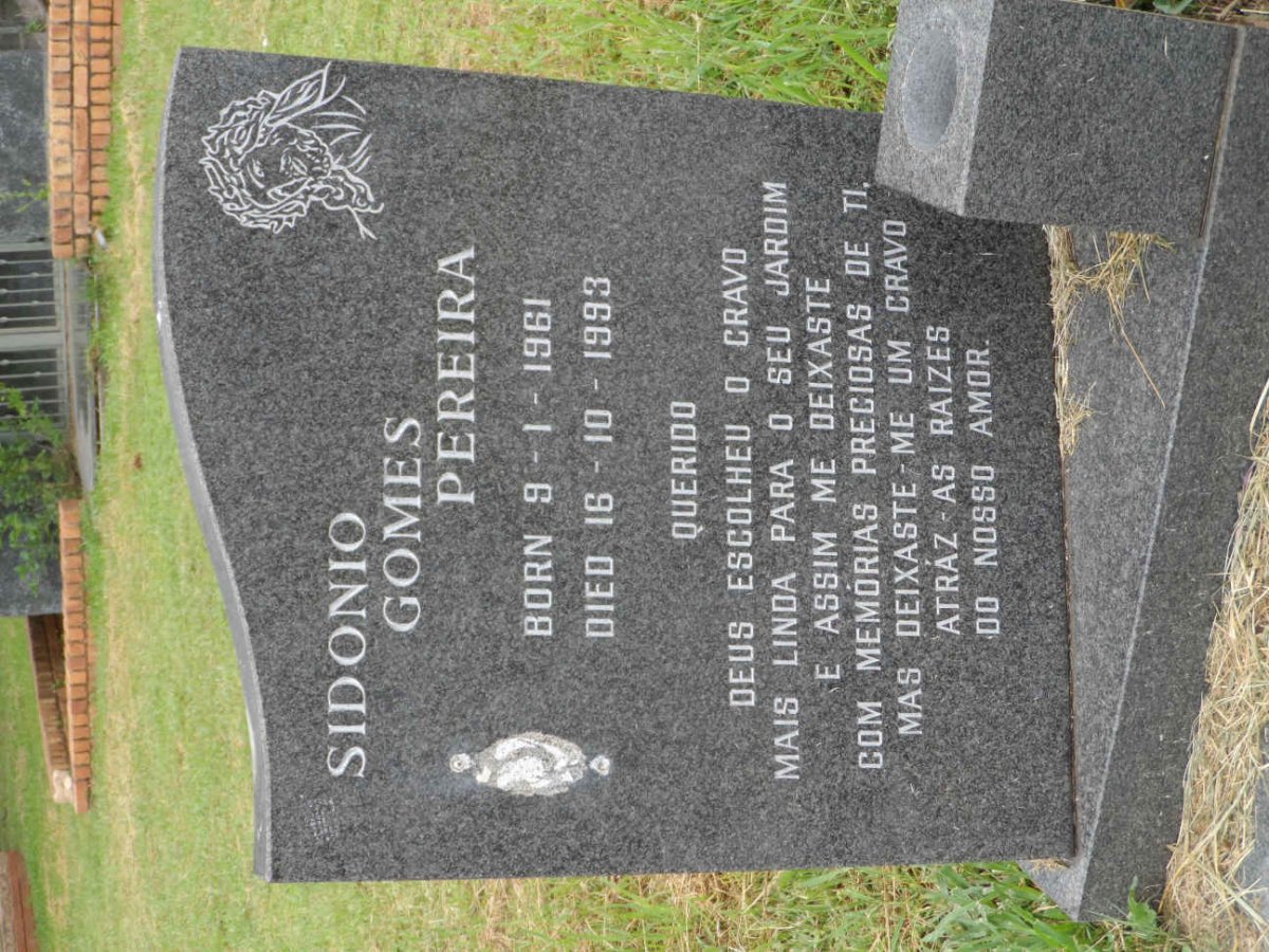 PEREIRA Sidonio Gomes 1961-1993