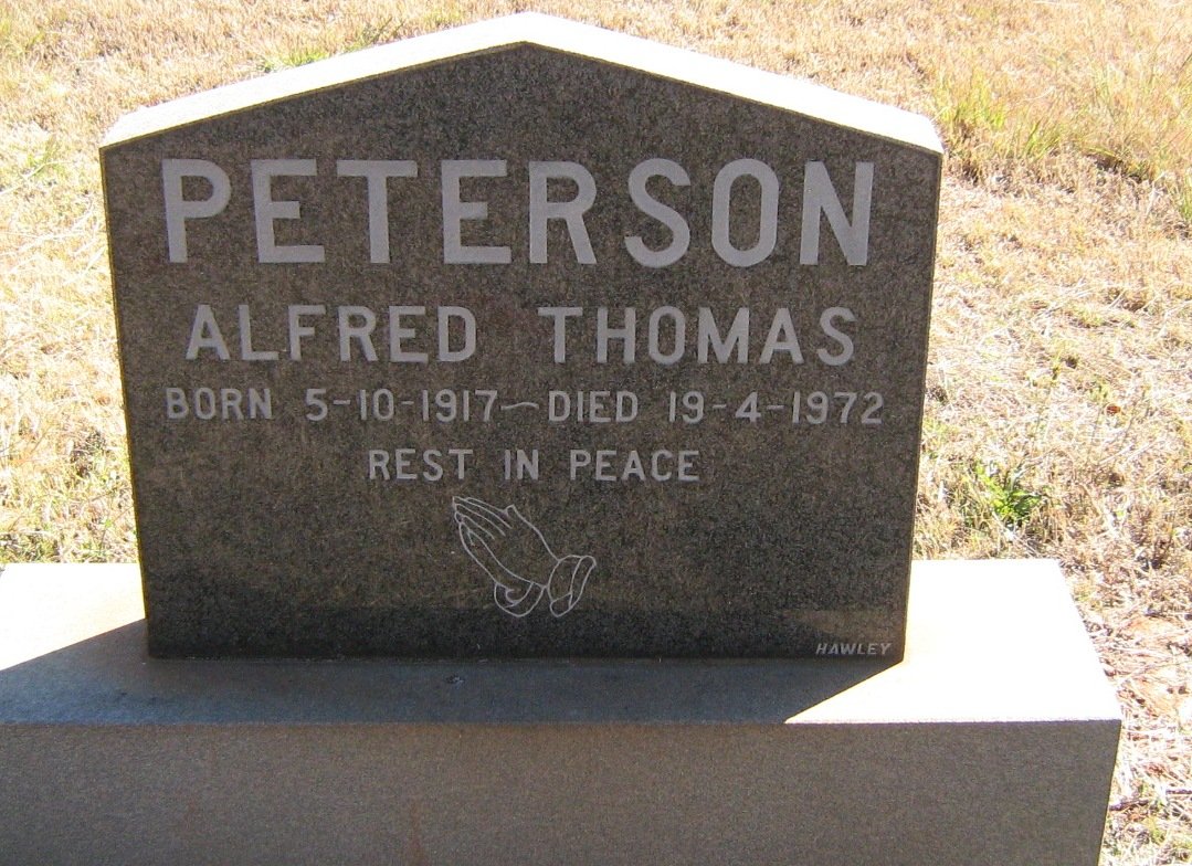 PETERSON Alfred Thomas 1917-1972