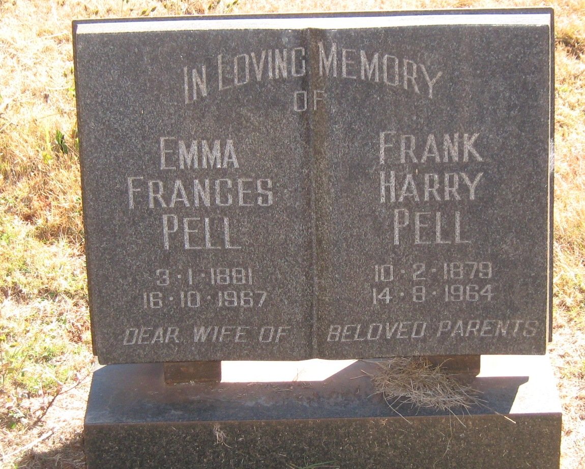 PELL Frank Harry 1879-1964 &amp; Emma Frances 1881-1967