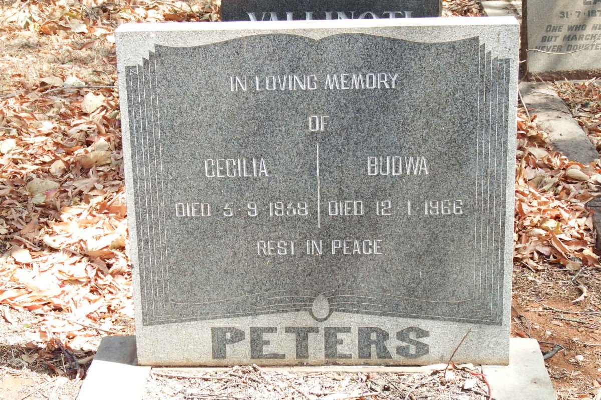 PETERS Budwa -1966 :: PETERS Cecilia -1958