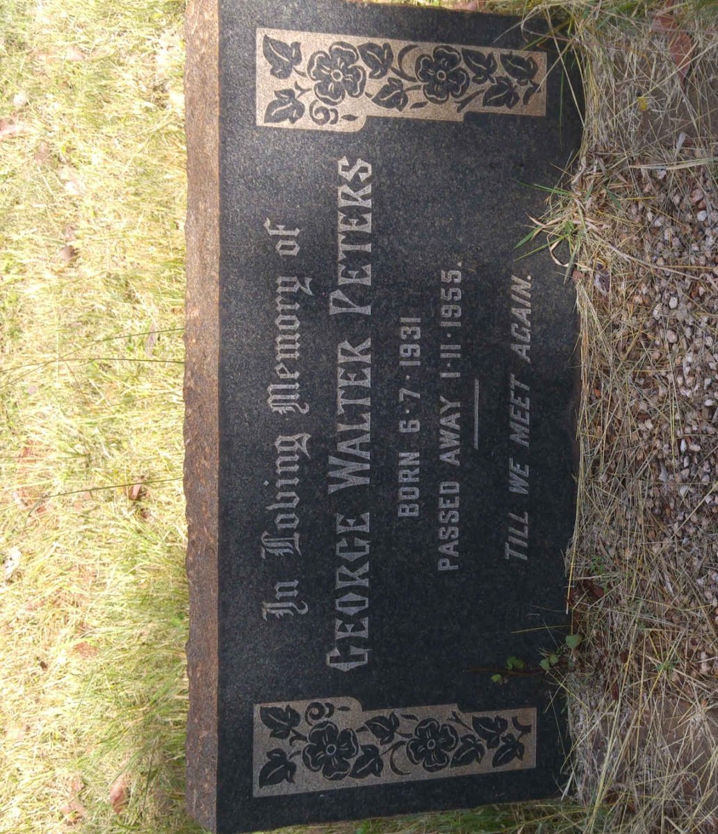 PETERS George Walter 1931-1955