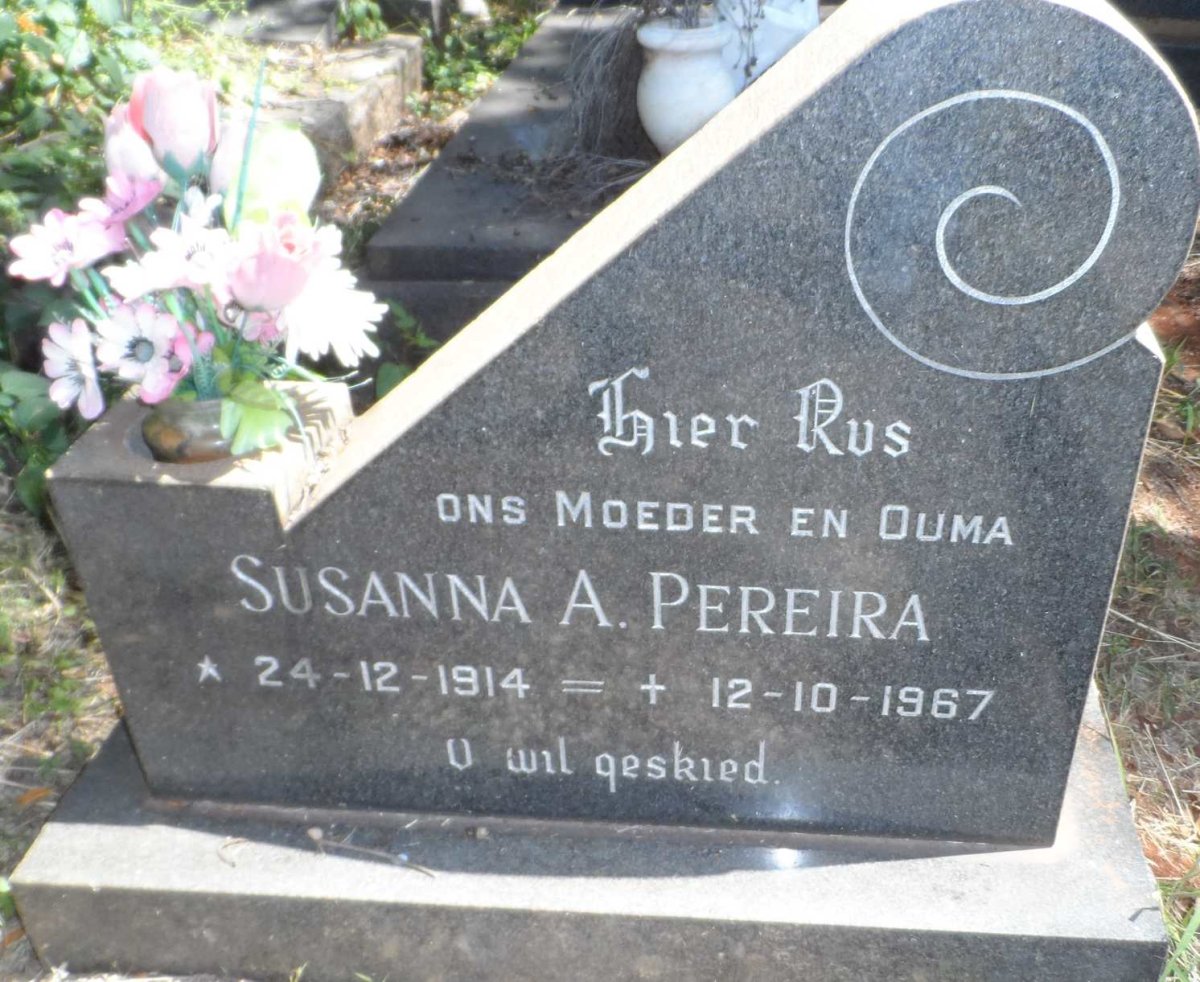 PEREIRA Susanna A. 1914-1967