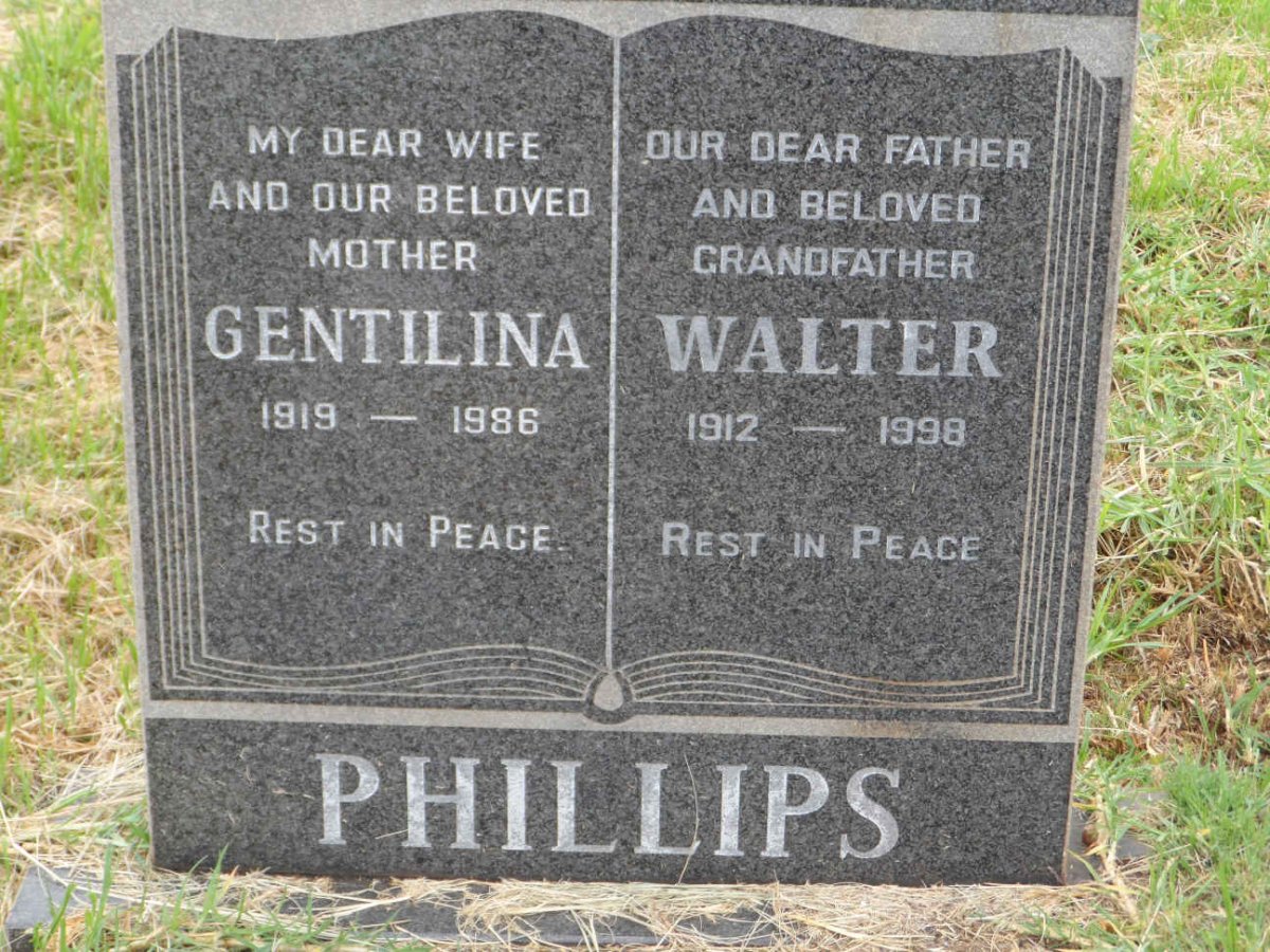PHILLIPS Walter 1912-1998 &amp; Gentilina 1919-1986
