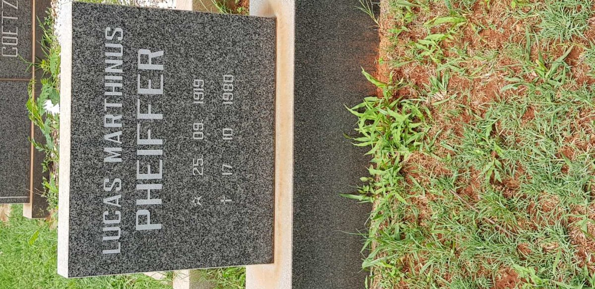 PHEIFFER Lucas Marthinus 1919-1980
