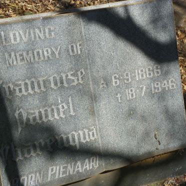 PHARENQUA Francoise Daniel nee PIENAAR 1866-1946